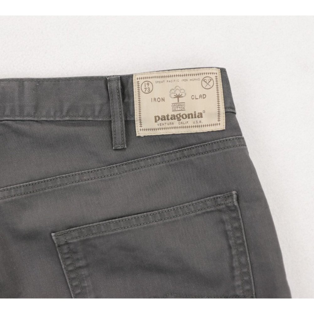 Patagonia Performance Twill Jeans Men's 35 X 30 Forge Gray Straight Iron Clad - Picture 5 of 9